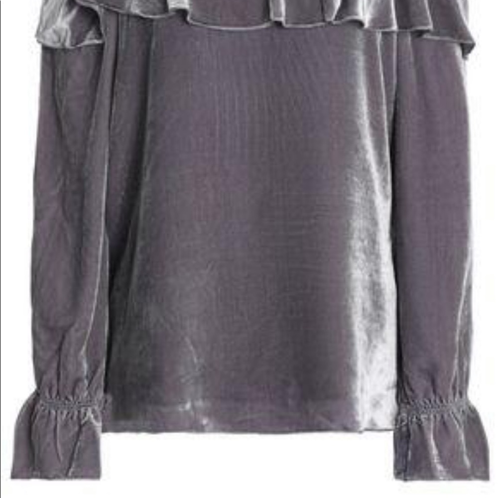 Joie Alyse velvet cold shoulder top - Picture 5 of 7